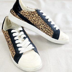 Dolce Vita Leopard Lace Up Sneakers